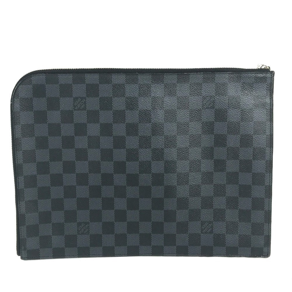 LOUIS VUITTON Clutch bag Damier Grafitto Canvas black America's Cup Damier Graphite Pochette Jules GM
