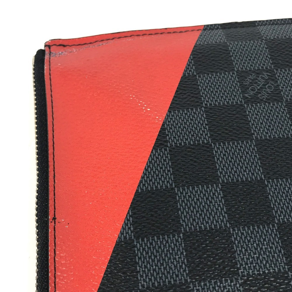 LOUIS VUITTON Clutch bag Damier Grafitto Canvas black America's Cup Damier Graphite Pochette Jules GM