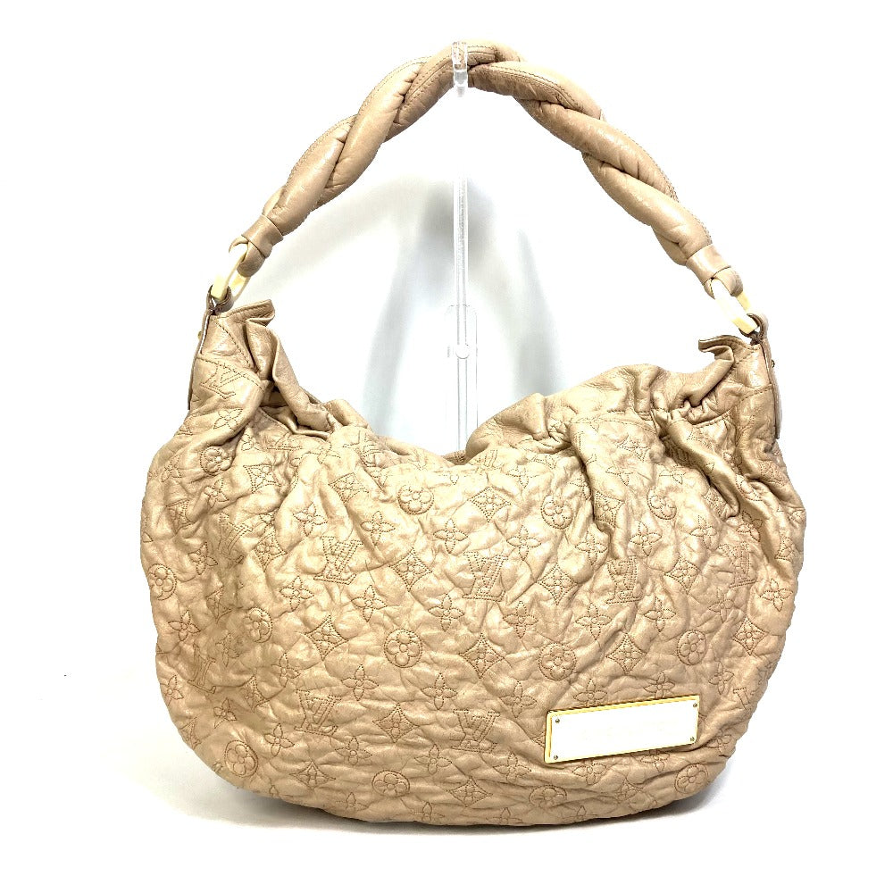 LOUIS VUITTON Shoulder Bag leather beige Monogram Olympe Nimbs GM Women