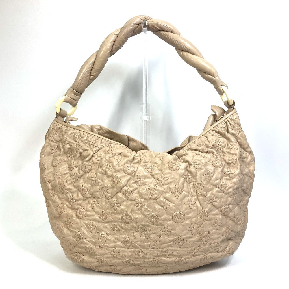 LOUIS VUITTON Shoulder Bag leather beige Monogram Olympe Nimbs GM Women