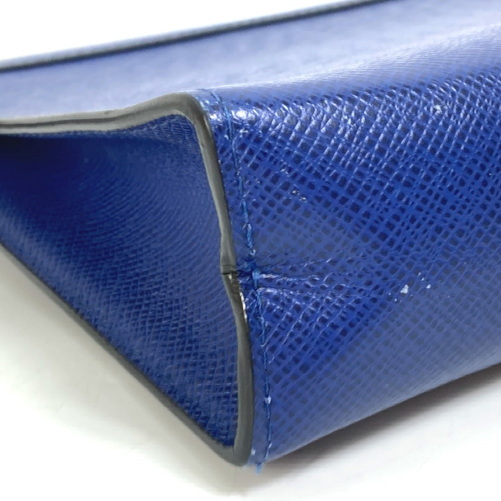 LOUIS VUITTON business bag M30575 Taiga Leather blue Taiga Pochette Voyage MM mens