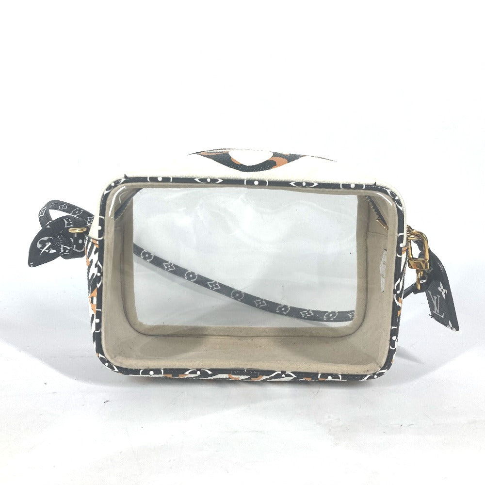 LOUIS VUITTON Shoulder Bag leather black monogram jungle Beach porch Women