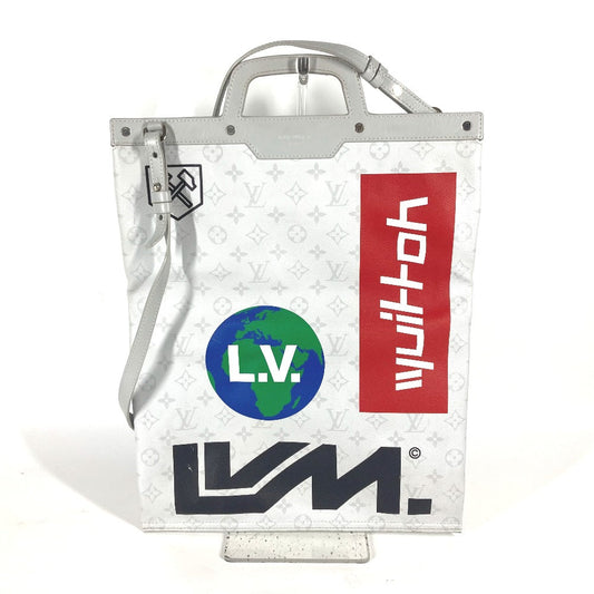 LOUIS VUITTON Tote Bag Monogram canvas white Monogram white Flat Vertical Tote mens