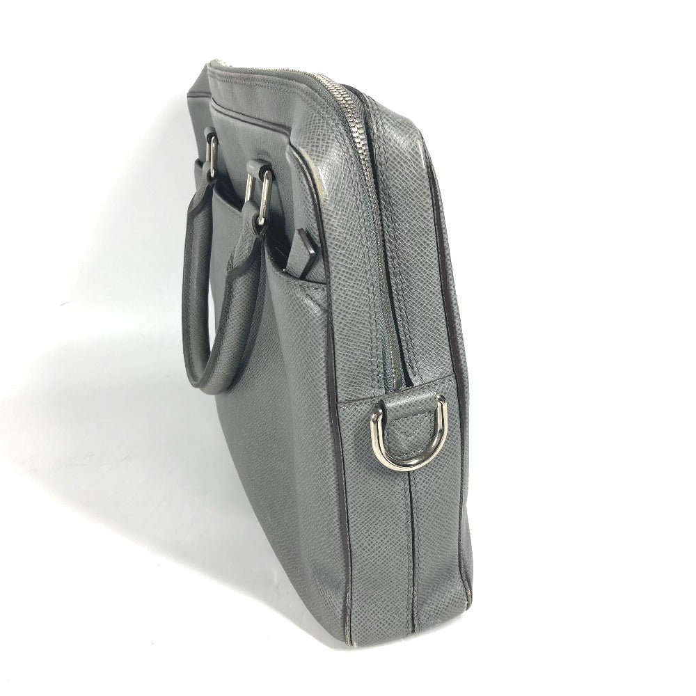 LOUIS VUITTON Business bag Taiga Leather gray Taiga Taiga Porto Document Business PDB mens