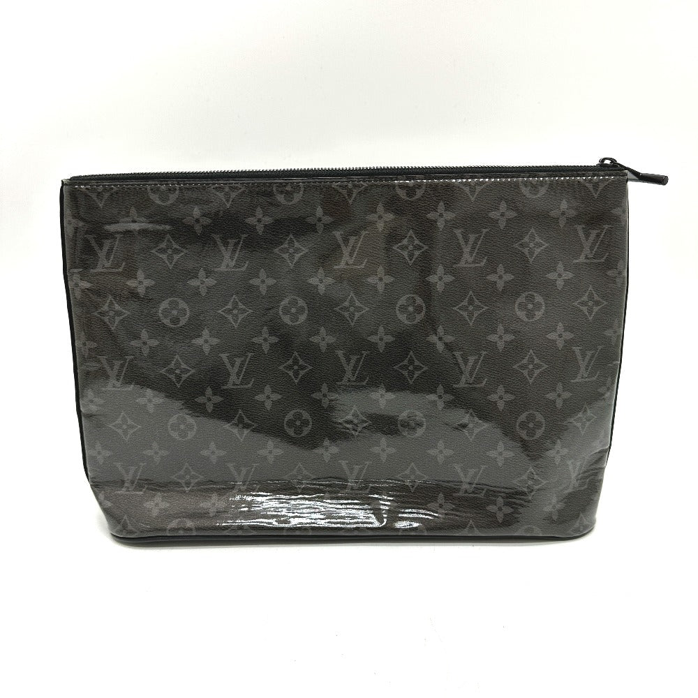 LOUIS VUITTON Clutch bag Plastics black Monogram Eclipse Glaze Pochette Cosmos