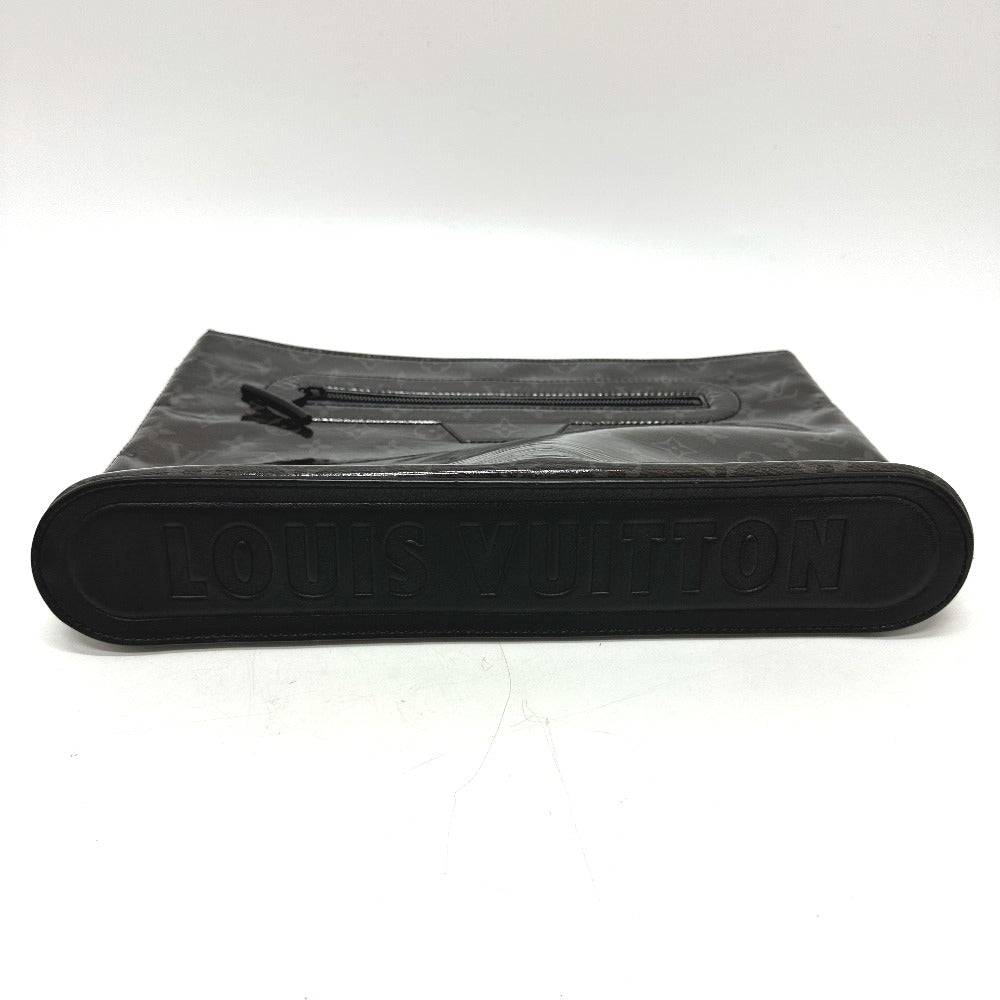 LOUIS VUITTON Clutch bag Plastics black Monogram Eclipse Glaze Pochette Cosmos