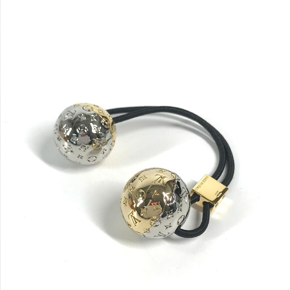 LOUIS VUITTON Hair rubber metal gold Scrunchie Nanogram Planet LV