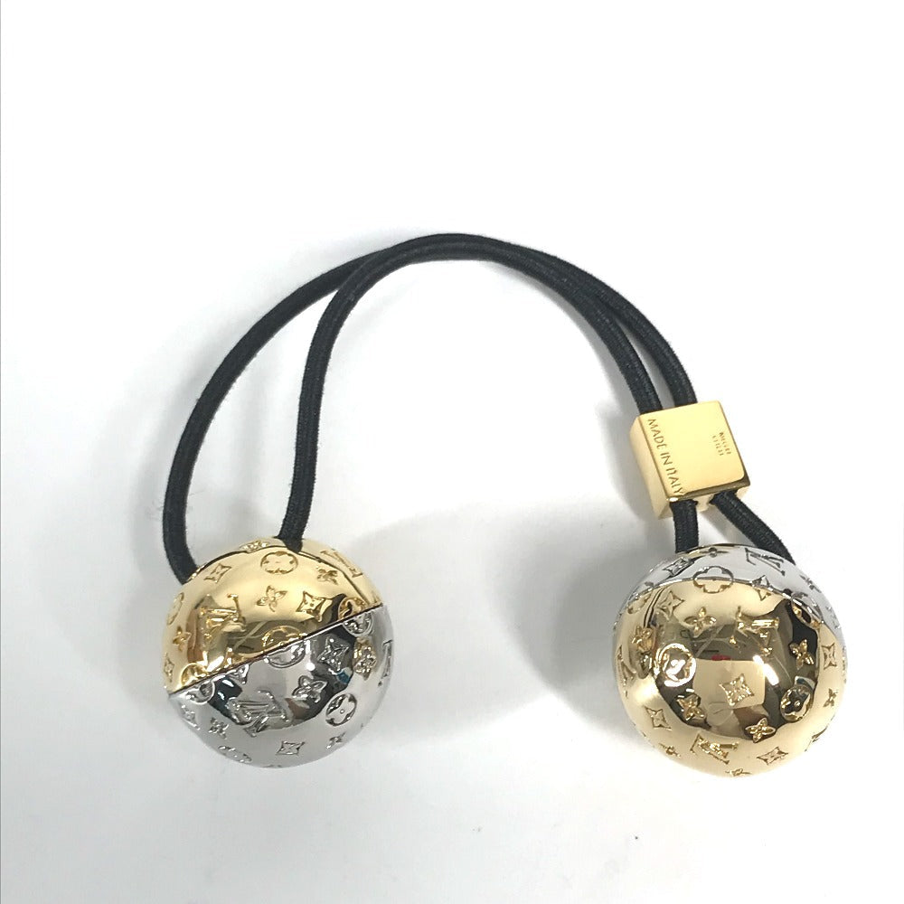 LOUIS VUITTON Hair rubber metal gold Scrunchie Nanogram Planet LV