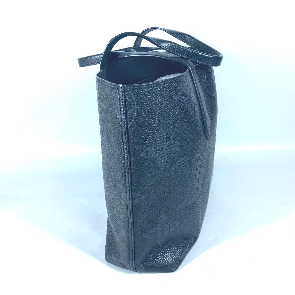 LOUIS VUITTON Shoulder Bag leather black Monogram Giant Shadow Hippo Voyage NV mens