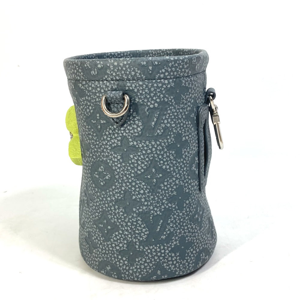 LOUIS VUITTON Shoulder Bag Taurillon Clemence Leather gray Taurillon Clemence Climbing Chalk Pouch