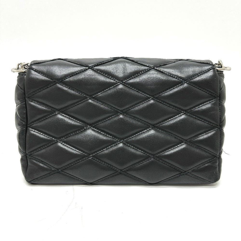 LOUIS VUITTON Shoulder Bag leather black quilting Martage Women