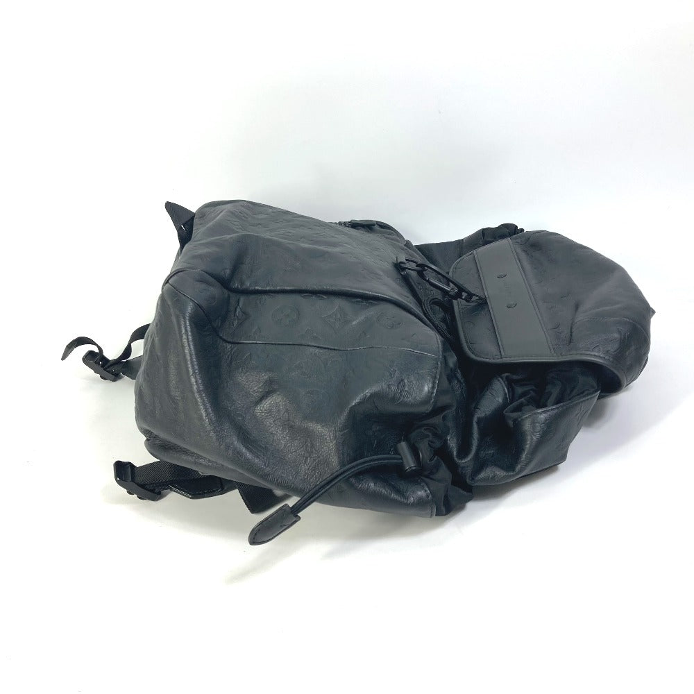 LOUIS VUITTON Backpack leather black Monogram shadow Discovery backpack