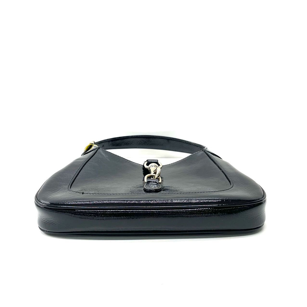 Gucci Jackie 1961 Small Black Patent Leather Shoulder Bag