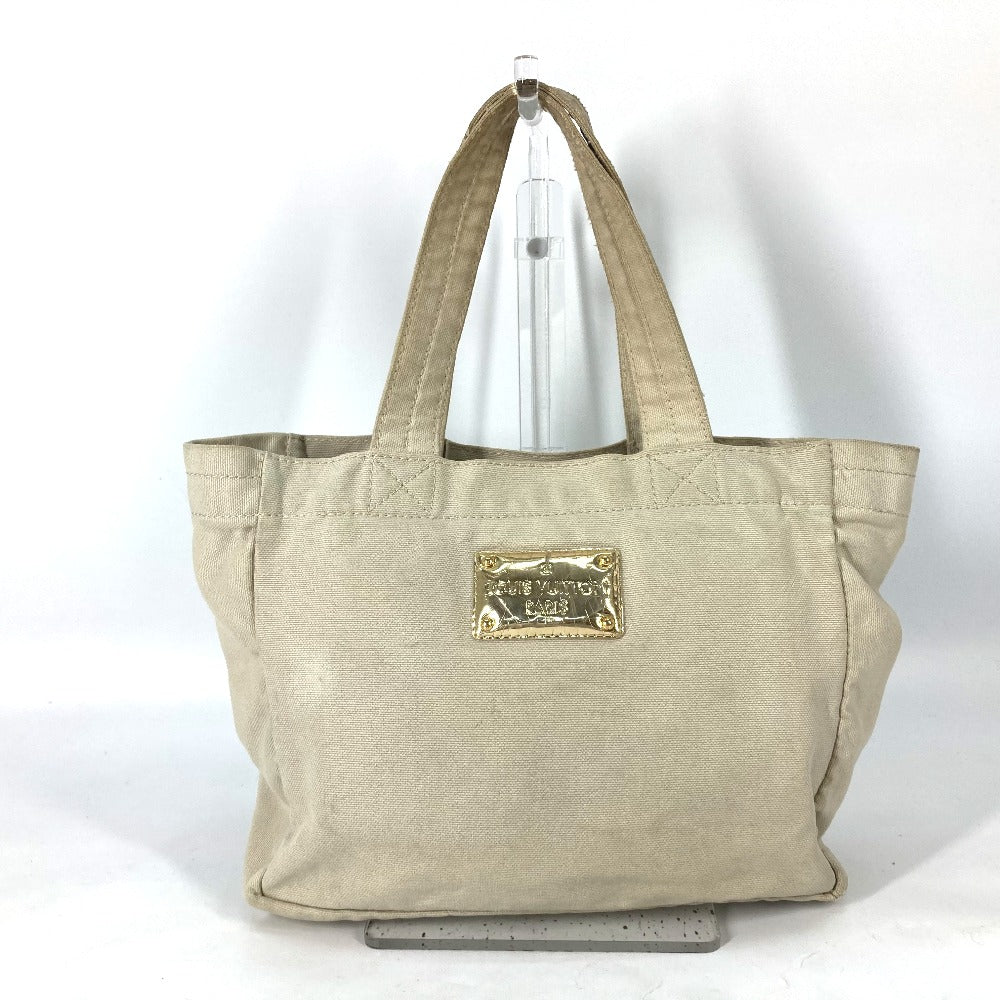 LOUIS VUITTON Tote Bag canvas beige That's Love LOVE Logo Women