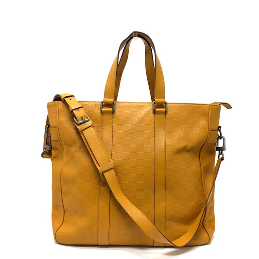 LOUIS VUITTON Tote Bag ‚m41228 Damier Anfini Leather yellow Damier Infinie Tadao mens