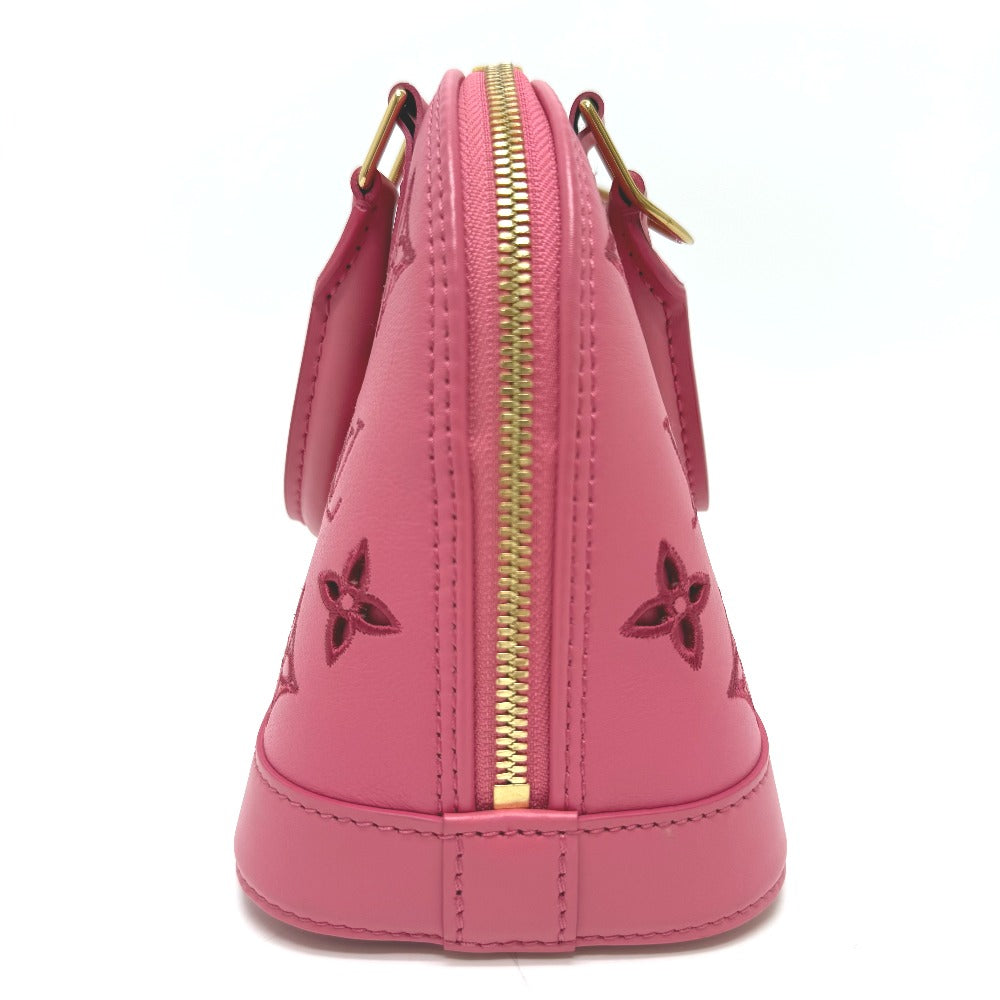 LOUIS VUITTON Handbag leather pink LV Broderie Anglaise Alma BB