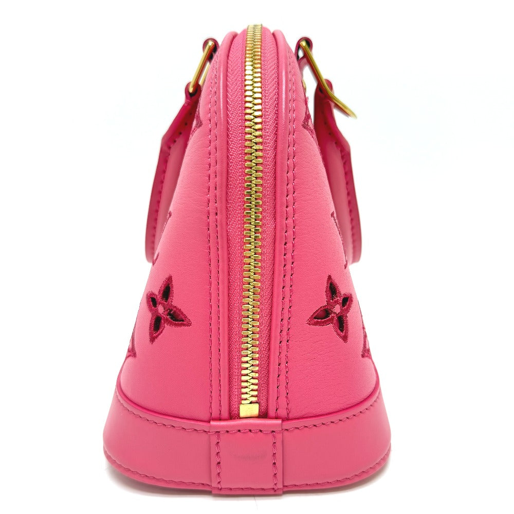 LOUIS VUITTON Handbag leather pink LV Broderie Anglaise Alma BB