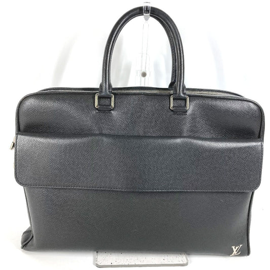 LOUIS VUITTON Business bag Taiga Leather black Taiga Alex mens