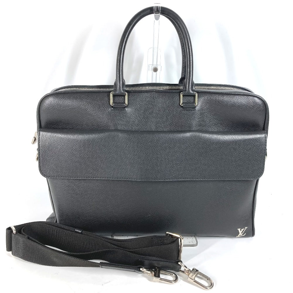 LOUIS VUITTON Business bag Taiga Leather black Taiga Alex mens