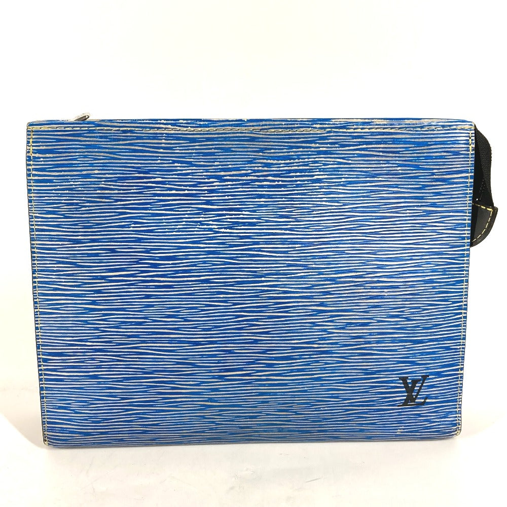 LOUIS VUITTON business bag Epi Leather blue Epi denim posh toilette mens