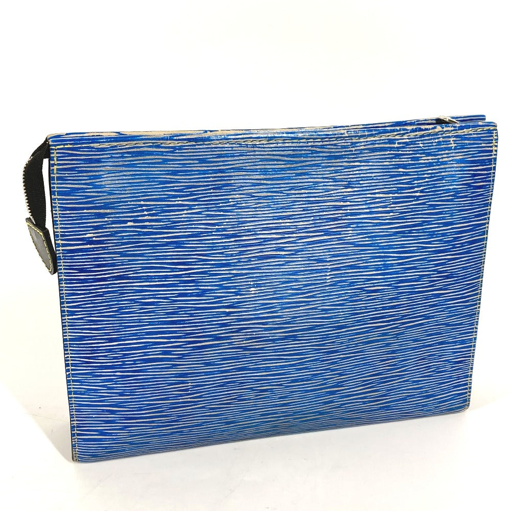 LOUIS VUITTON business bag Epi Leather blue Epi denim posh toilette mens