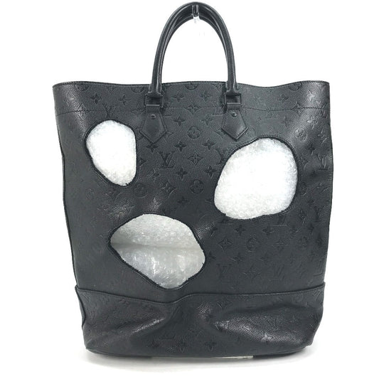 LOUIS VUITTON Tote Bag Monogram Ann Platt Leather black Rei Kawakubo collaboration Monogram Empreinte With Holes PM