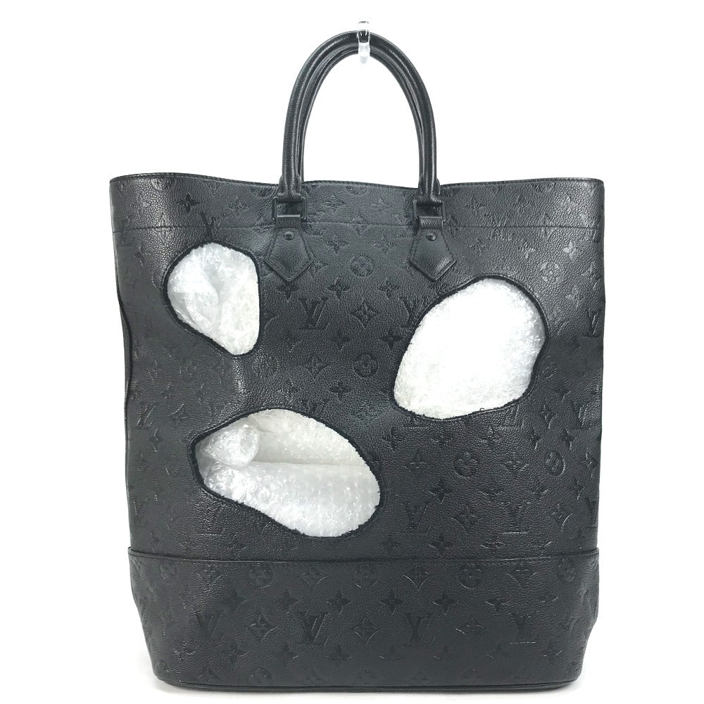 LOUIS VUITTON Tote Bag Monogram Ann Platt Leather black Rei Kawakubo collaboration Monogram Empreinte With Holes PM