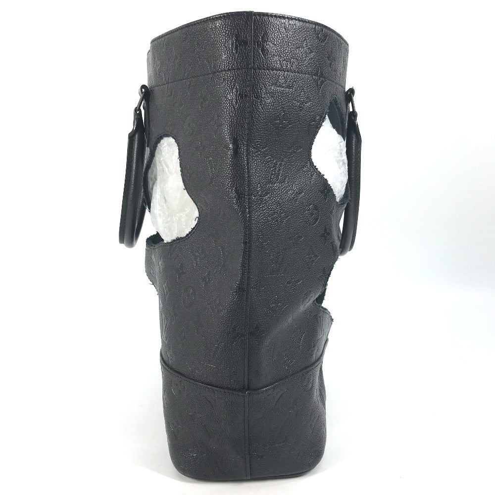 LOUIS VUITTON Tote Bag Monogram Ann Platt Leather black Rei Kawakubo collaboration Monogram Empreinte With Holes PM