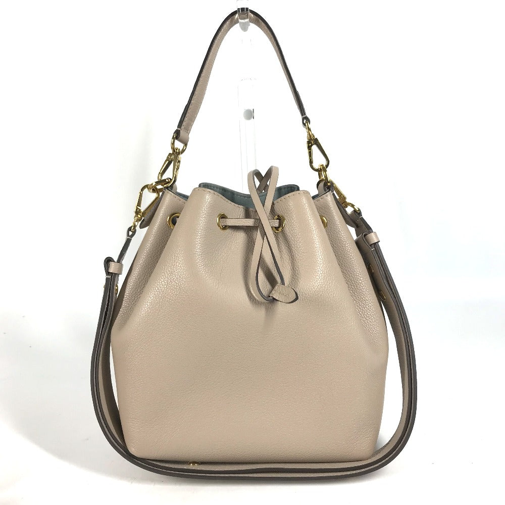LOUIS VUITTON Shoulder Bag leather beige Handbag Rock Me BucketNV Women