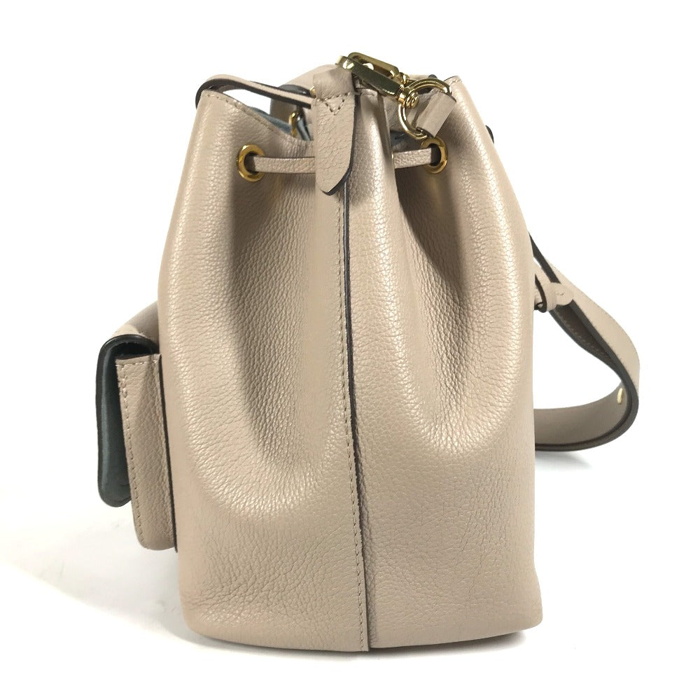 LOUIS VUITTON Shoulder Bag leather beige Handbag Rock Me BucketNV Women