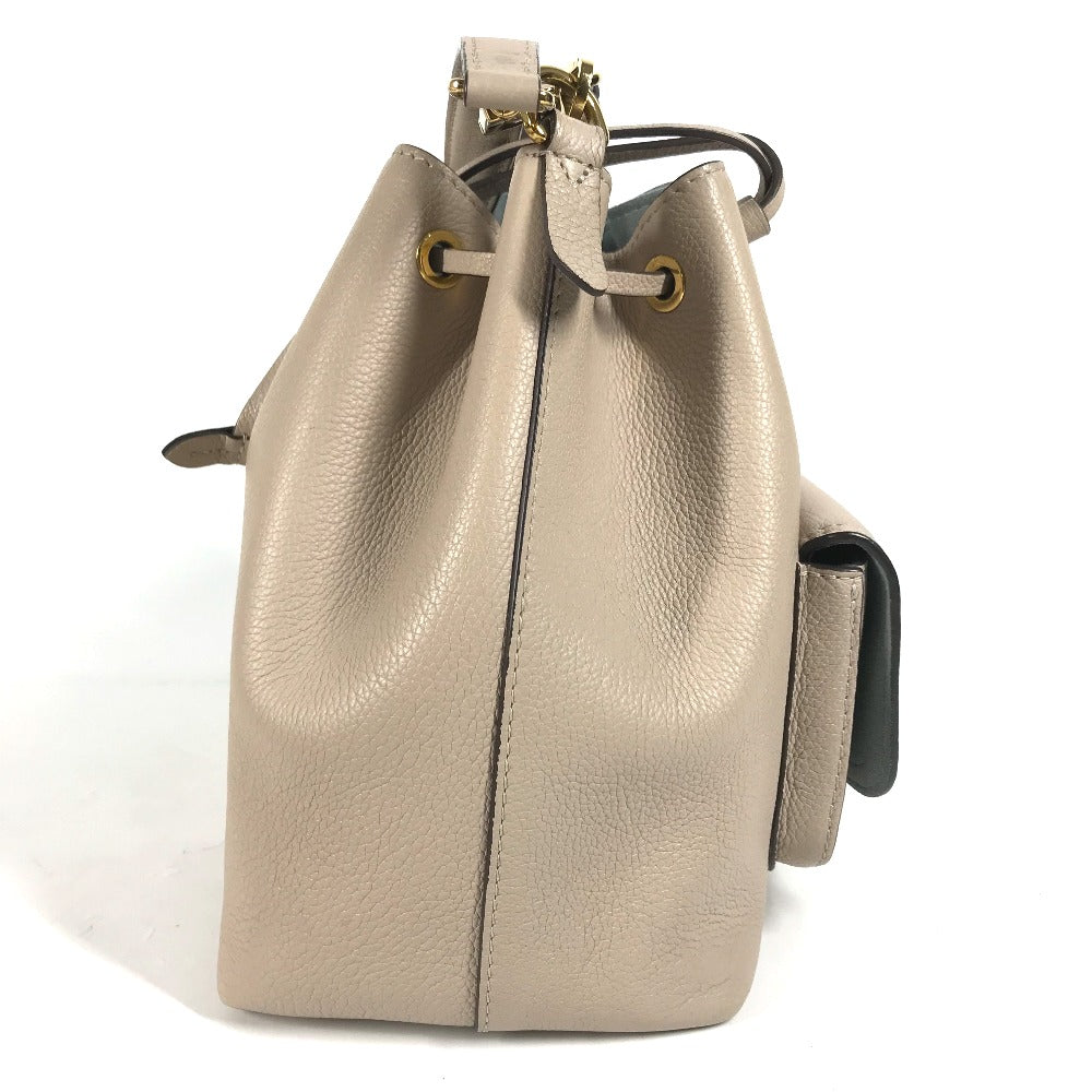 LOUIS VUITTON Shoulder Bag leather beige Handbag Rock Me BucketNV Women