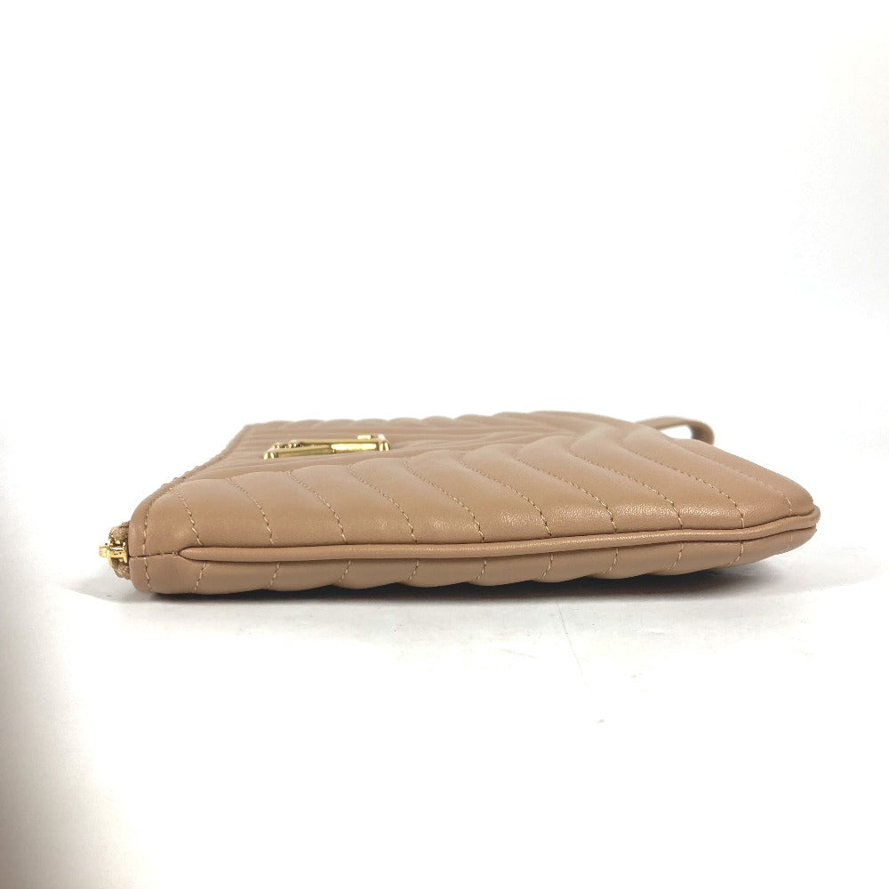 LOUIS VUITTON Clutch bag leather beige New Wave Pochette Zip Women