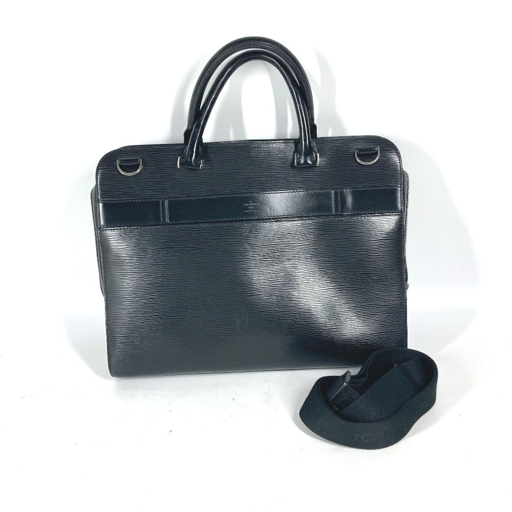 LOUIS VUITTON Business bag Epi Leather black Epi Bassano GM unisex(Unisex)