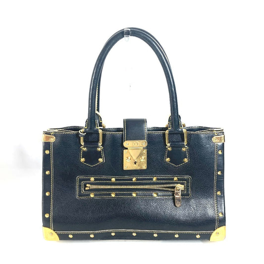 LOUIS VUITTON Tote Bag Suhari leather black Suhari Faburo Studs Women