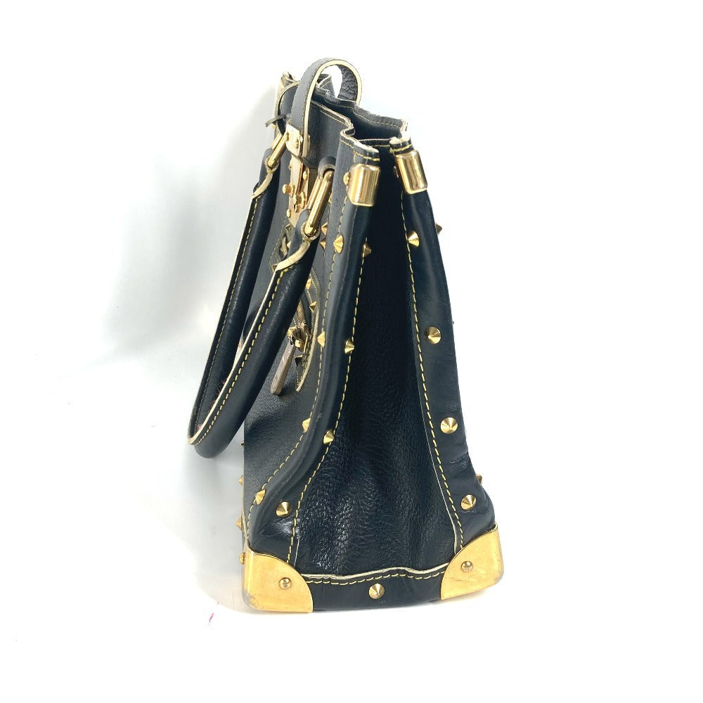 LOUIS VUITTON Tote Bag Suhari leather black Suhari Faburo Studs Women