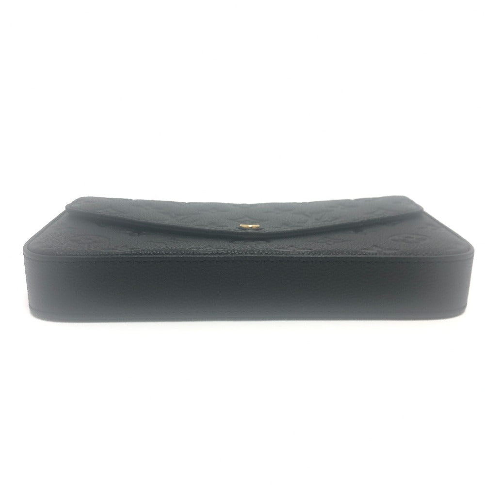 LOUIS VUITTON Shoulder Bag Monogram Ann Platt Leather black Pochette Felice