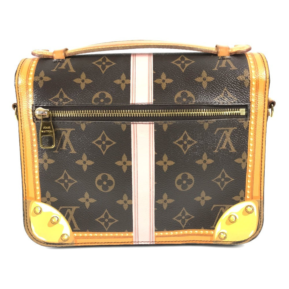 LOUIS VUITTON Handbag Monogram canvas Brown Monogram Summer Trunk Pochette Metis Women
