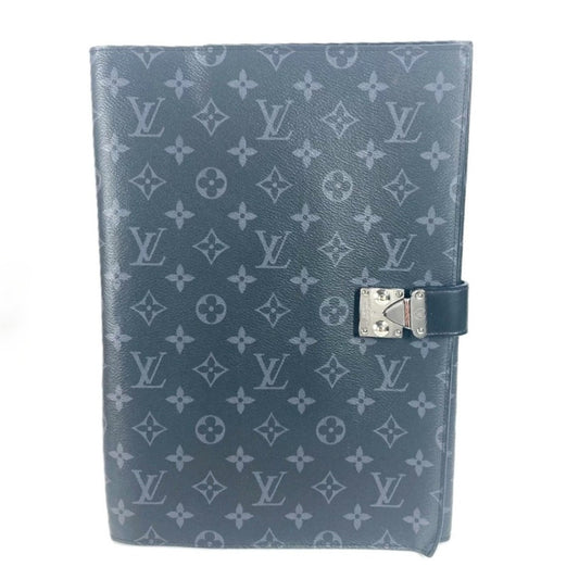 LOUIS VUITTON Clutch bag Monogram Eclipse Canvas black Monogram Eclipse Portodocument Frank GM