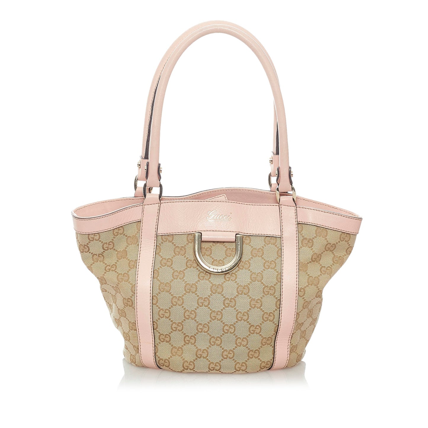 Gucci Abbey Leather Canvas Handbag