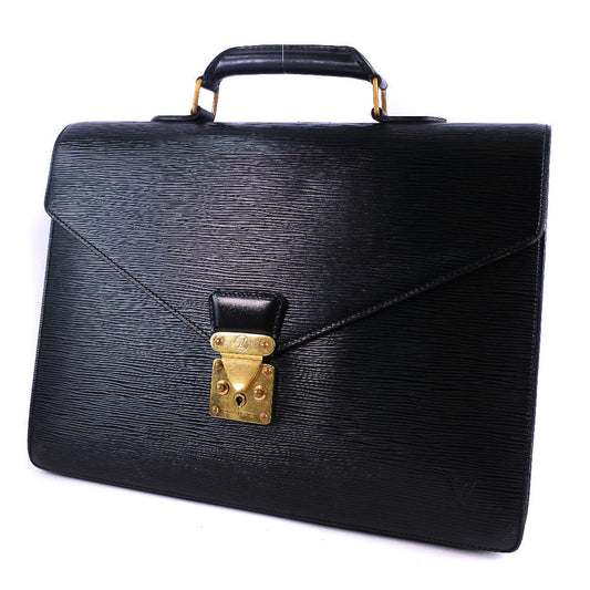 LOUIS VUITTON Business bag M54412 Epi Leather black Cerviet ambassador mens