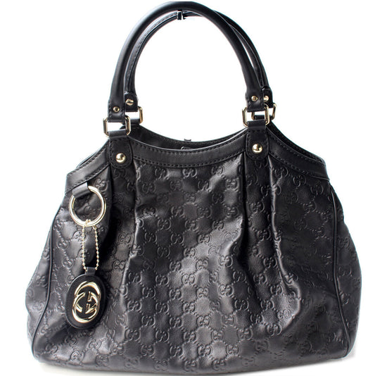Gucci 211944 Sukey GG Leather Medium Bag