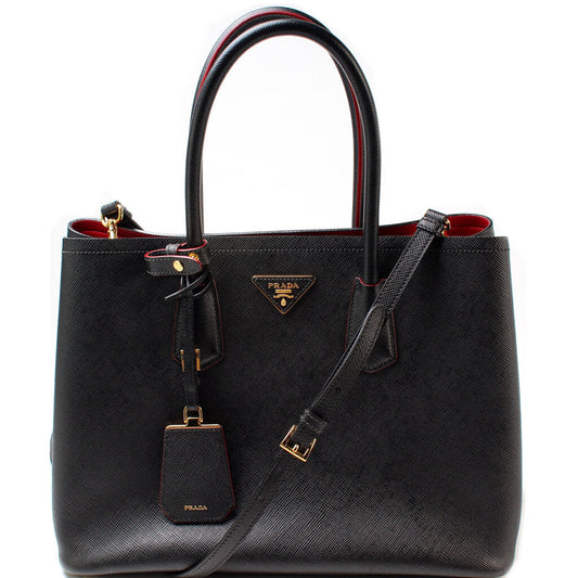Prada Saffiano Cuir Double Large Bag