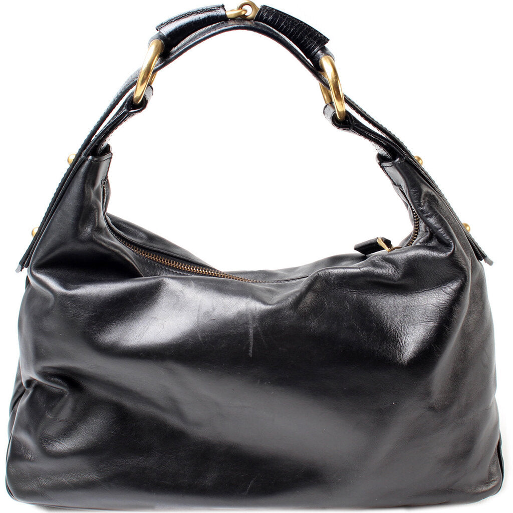 Gucci 115867 Horsebit Leather Hobo Bag
