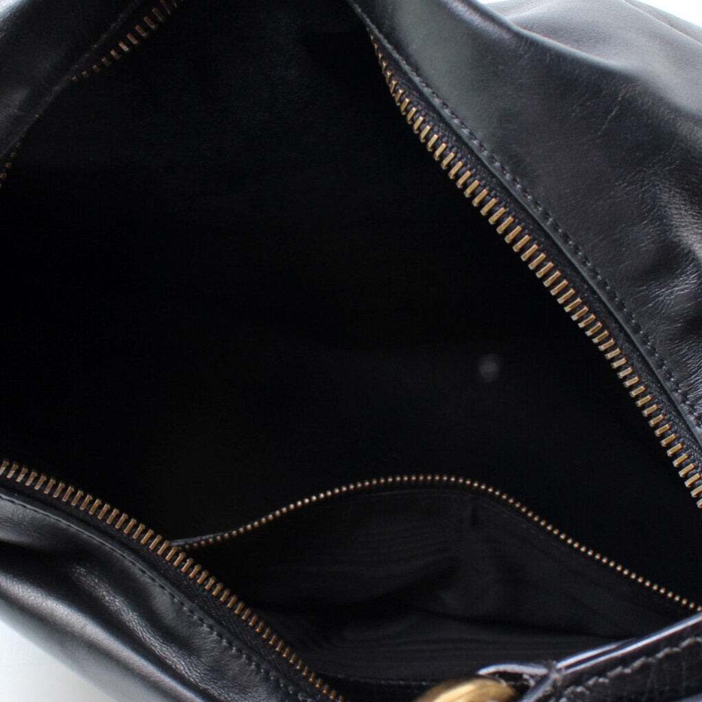 Gucci 115867 Horsebit Leather Hobo Bag