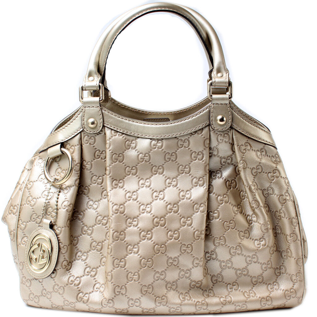 Gucci 211944 Sukey GG Leather Medium Bag