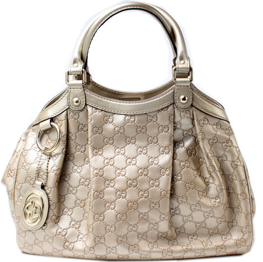 Gucci 211944 Sukey GG Leather Medium Bag