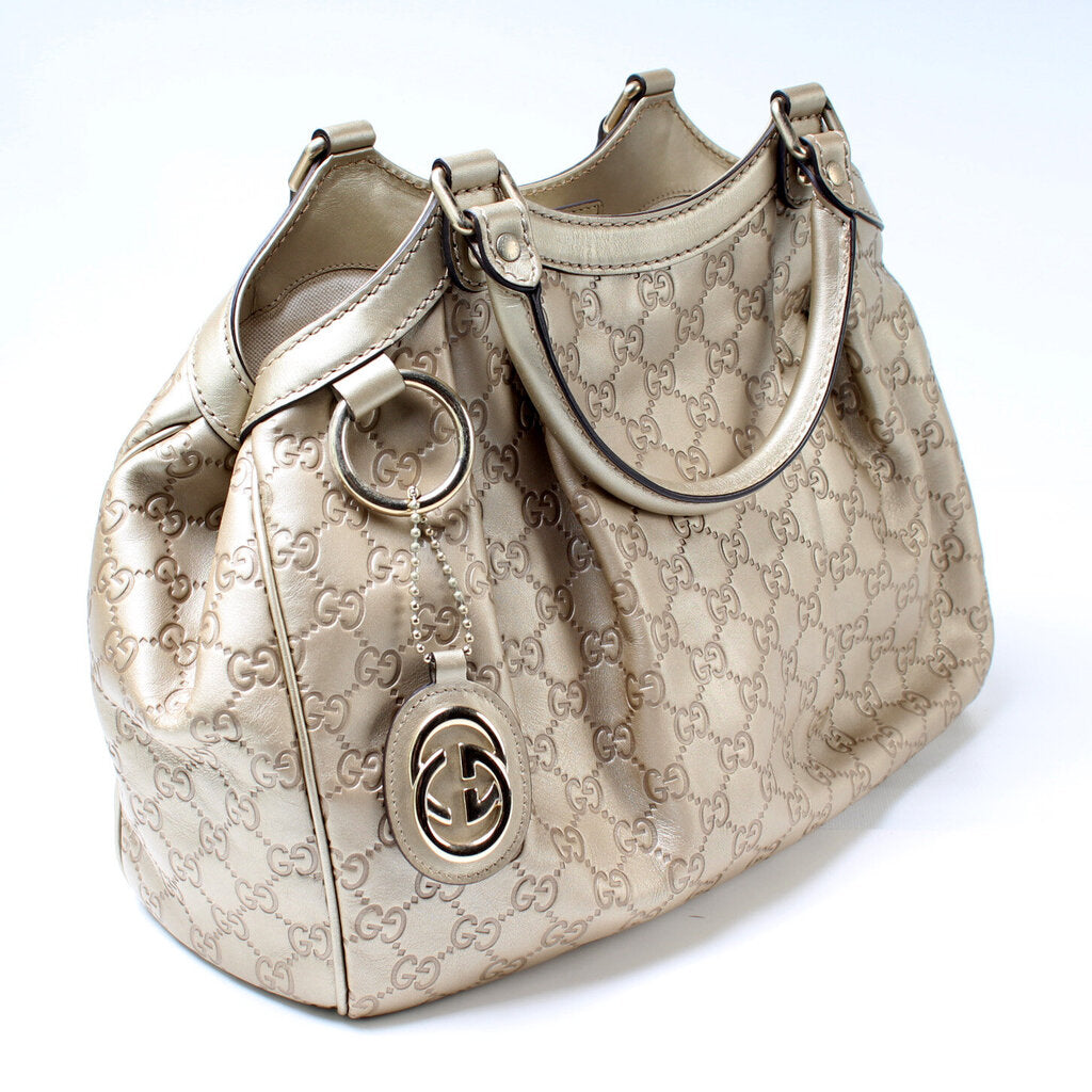 Gucci 211944 Sukey GG Leather Medium Bag