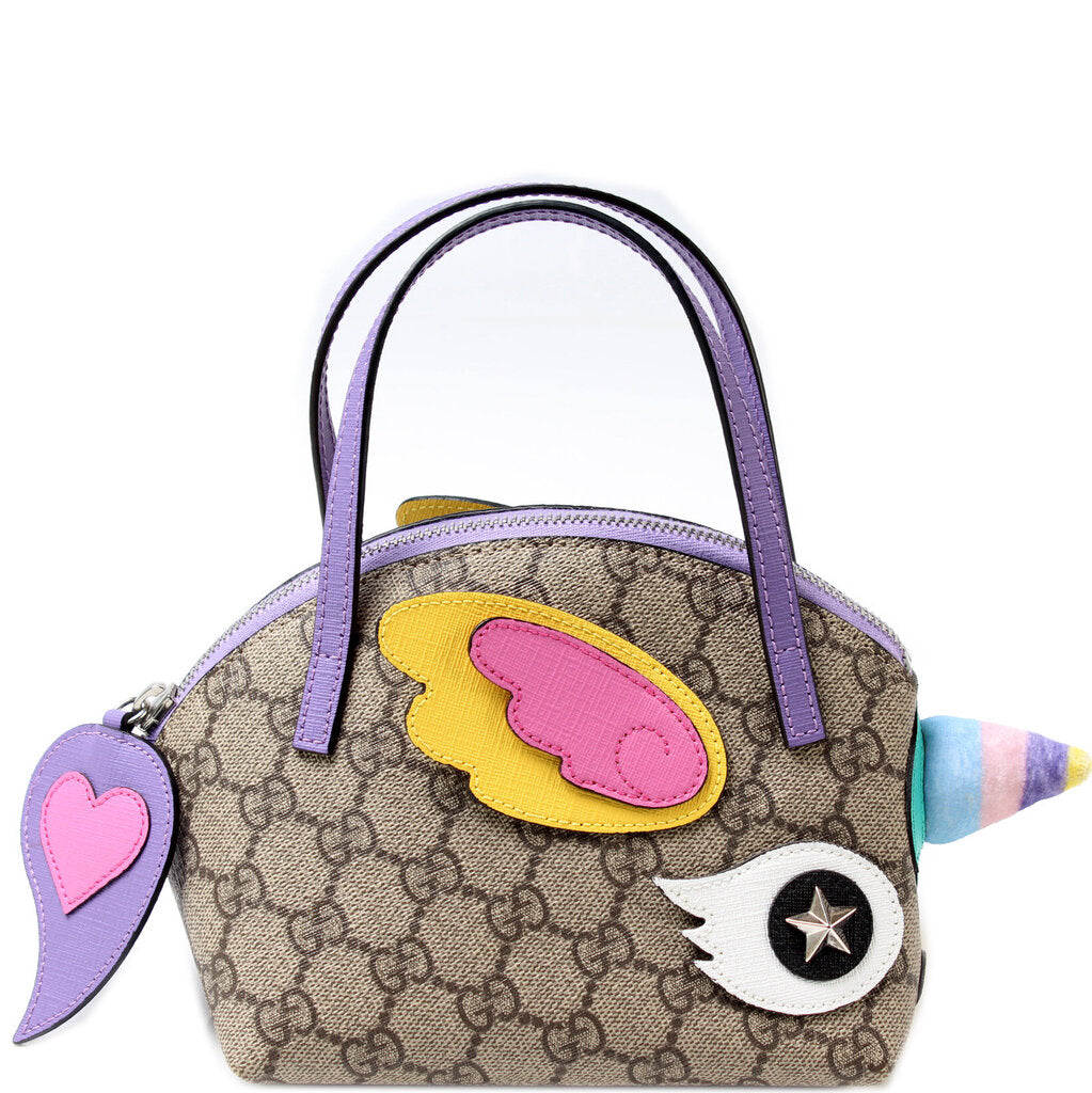 Gucci 502164 GG Supreme Kids Unicorn Bag