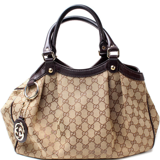 Gucci 211944 Sukey GG Canvas Medium Bag