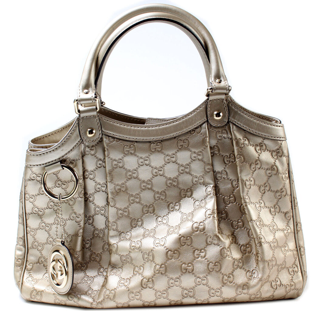 Gucci 211944 Sukey GG Leather Medium Bag